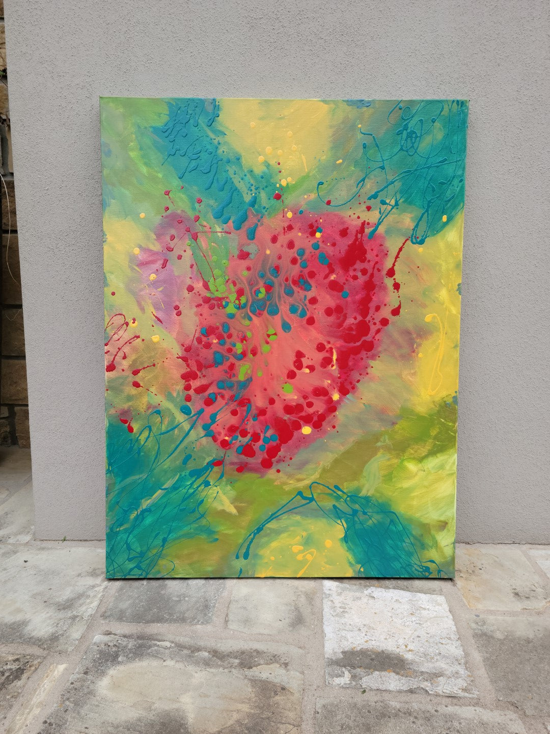 Homeless Heart - Original Abstract Painting in Austin Texas 30" x 40"
