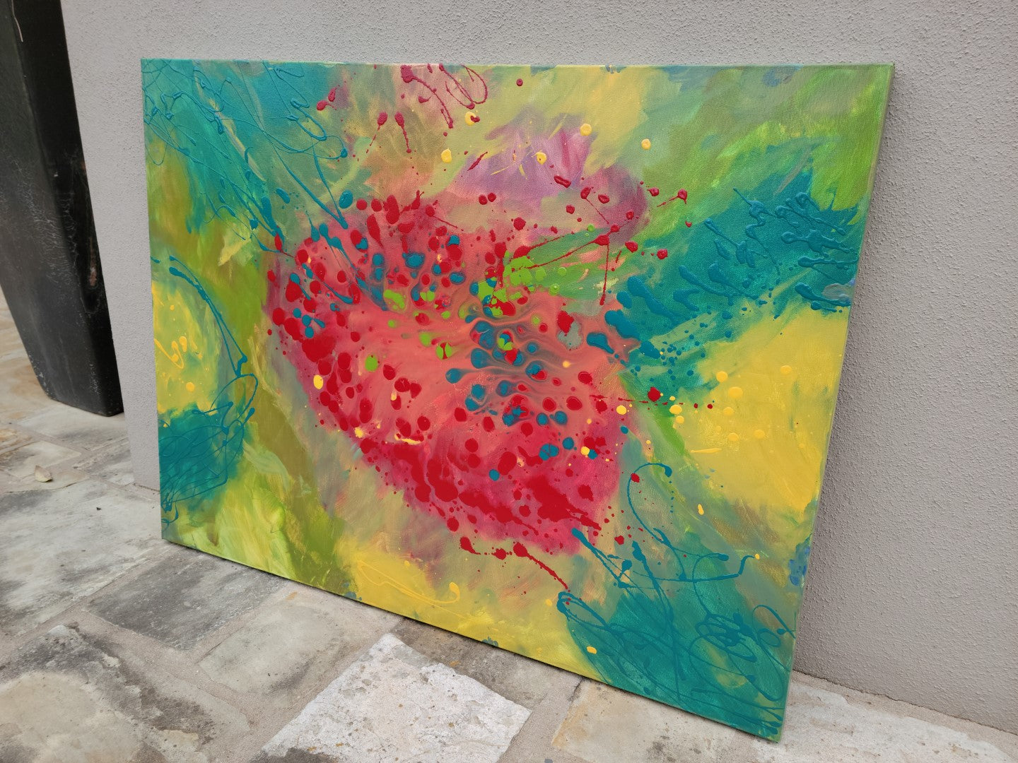 Homeless Heart - Original Abstract Painting in Austin Texas 30" x 40"