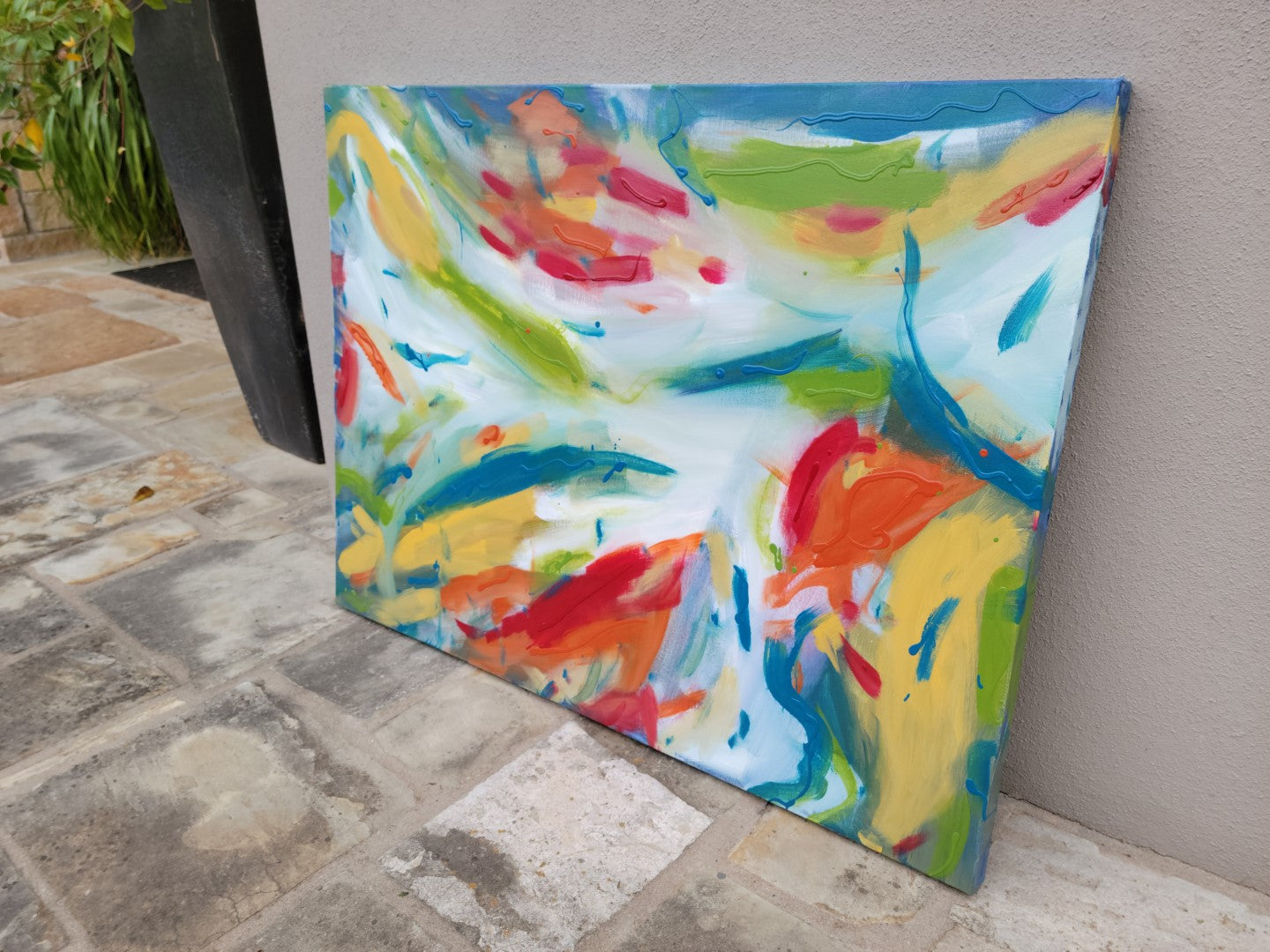 Frantic Fingers - Original Abstract Painting in Austin Texas 30" x 40"