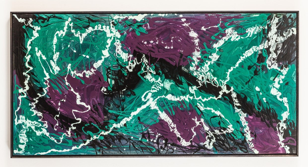 Critical Zig - Original Abstract Painting in Austin Texas 24" x 48"