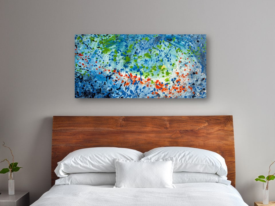 Entangled Eloquence - Original Abstract Painting in Austin Texas 24" x 48"