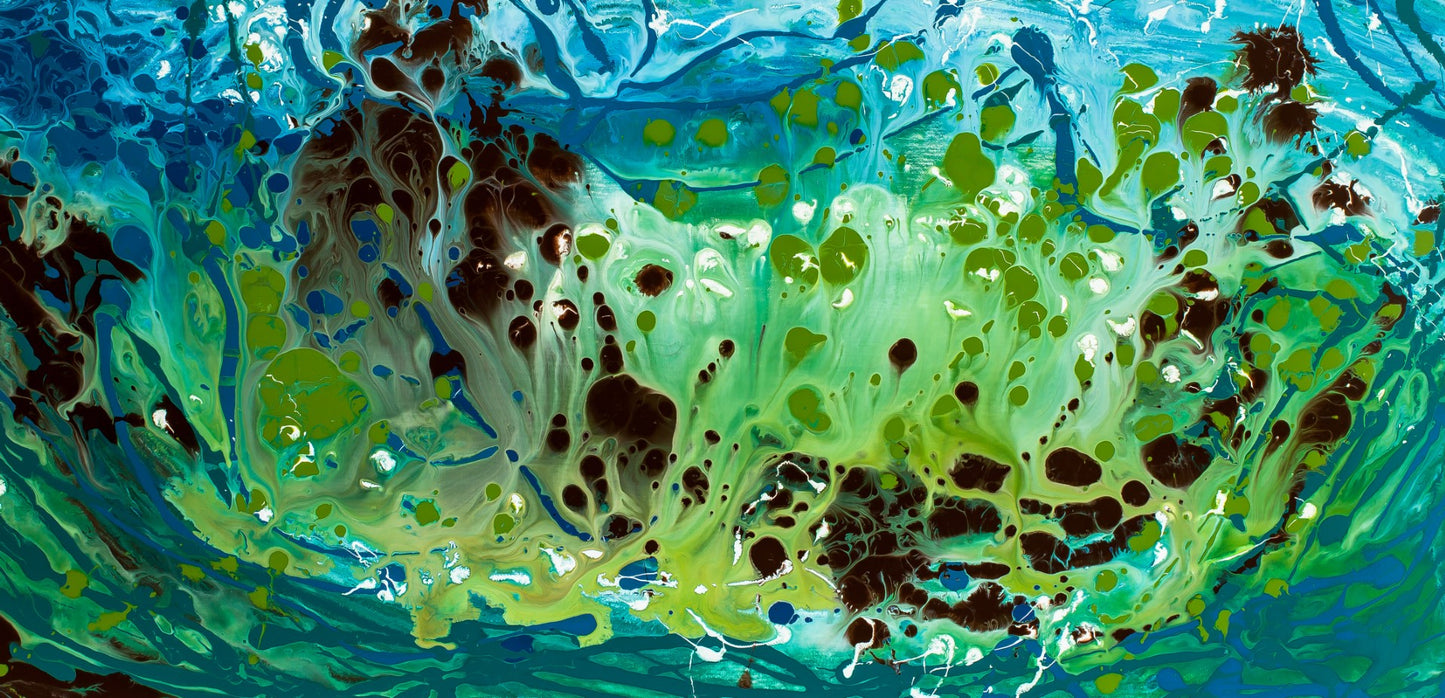 Floodable Florence - Original Abstract Painting in Austin Texas 24" x 48"