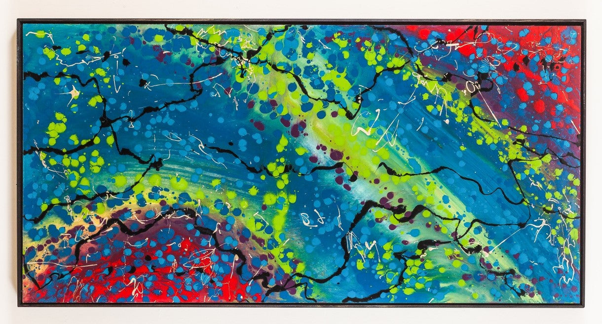 Gilded Deconstruction - Original Abstract Painting in Austin Texas 24" x 48"