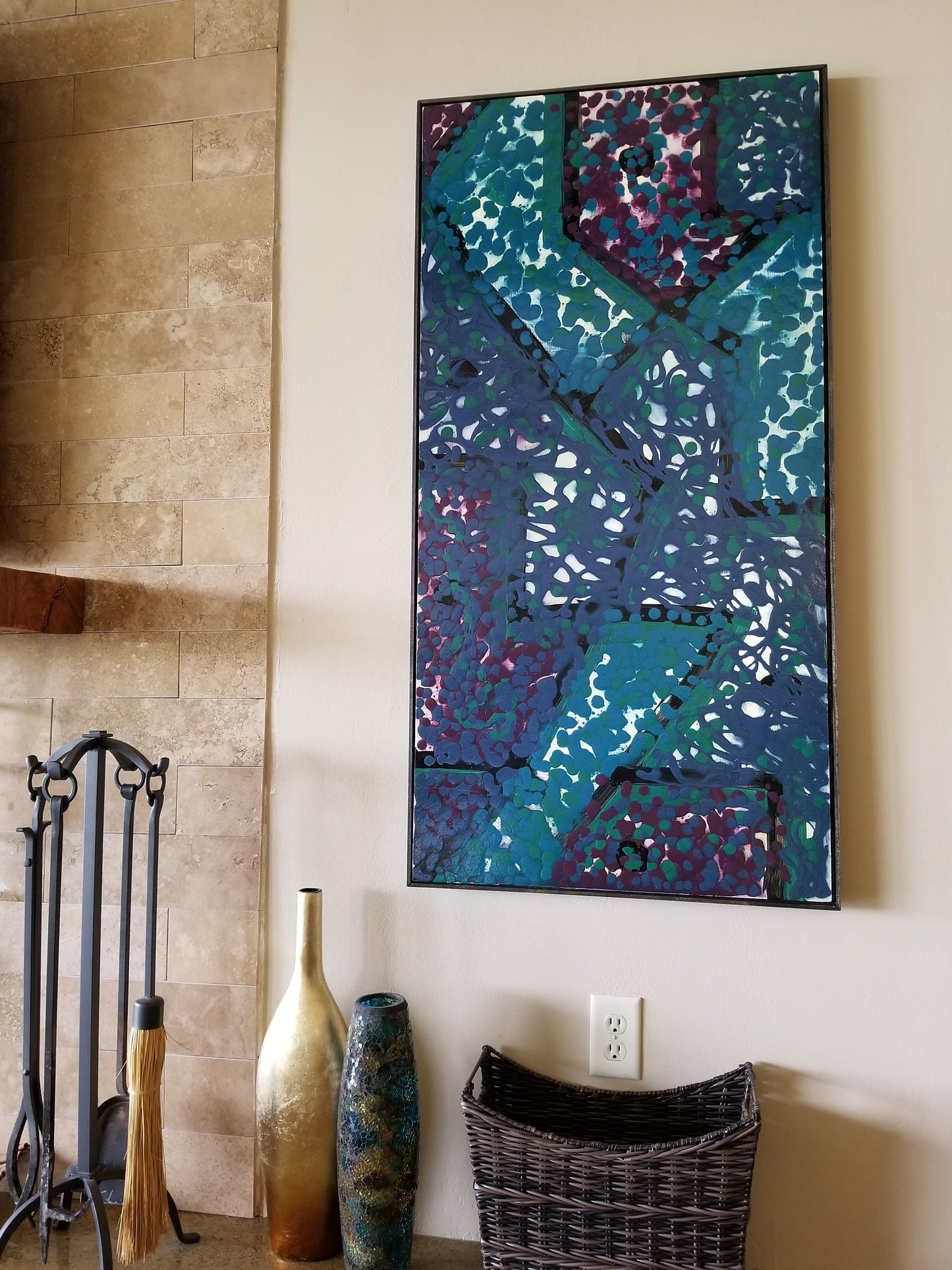 Looking Out - Original Abstract Painting in Austin Texas 24" x 48"