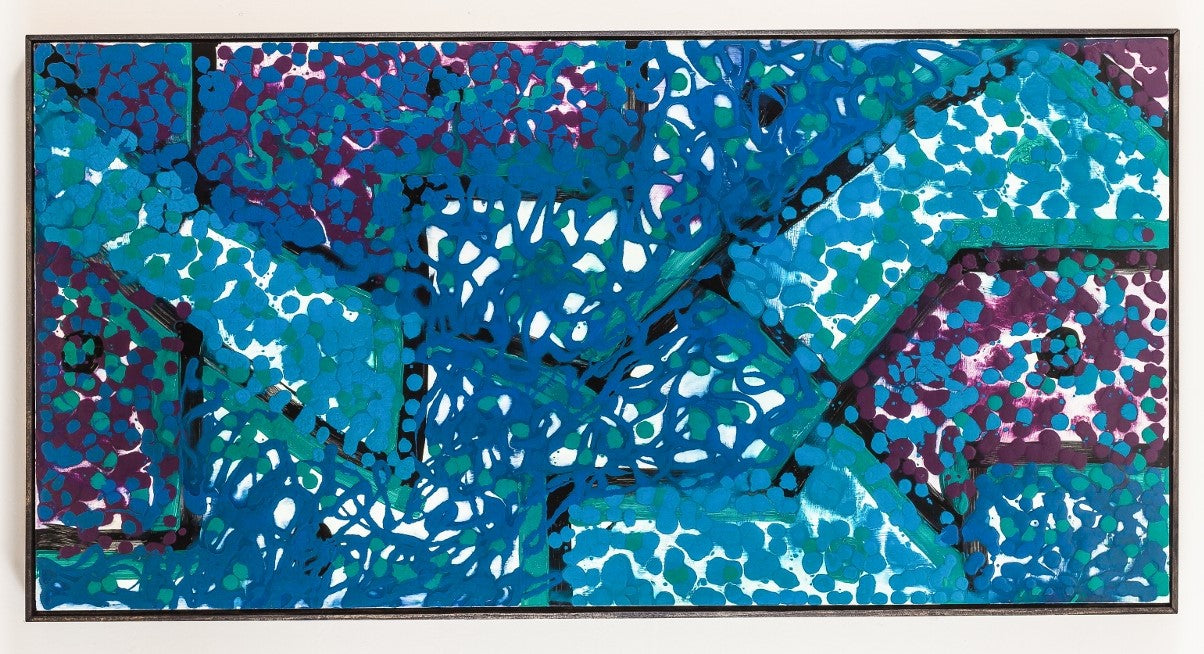 Looking Out - Original Abstract Painting in Austin Texas 24" x 48"