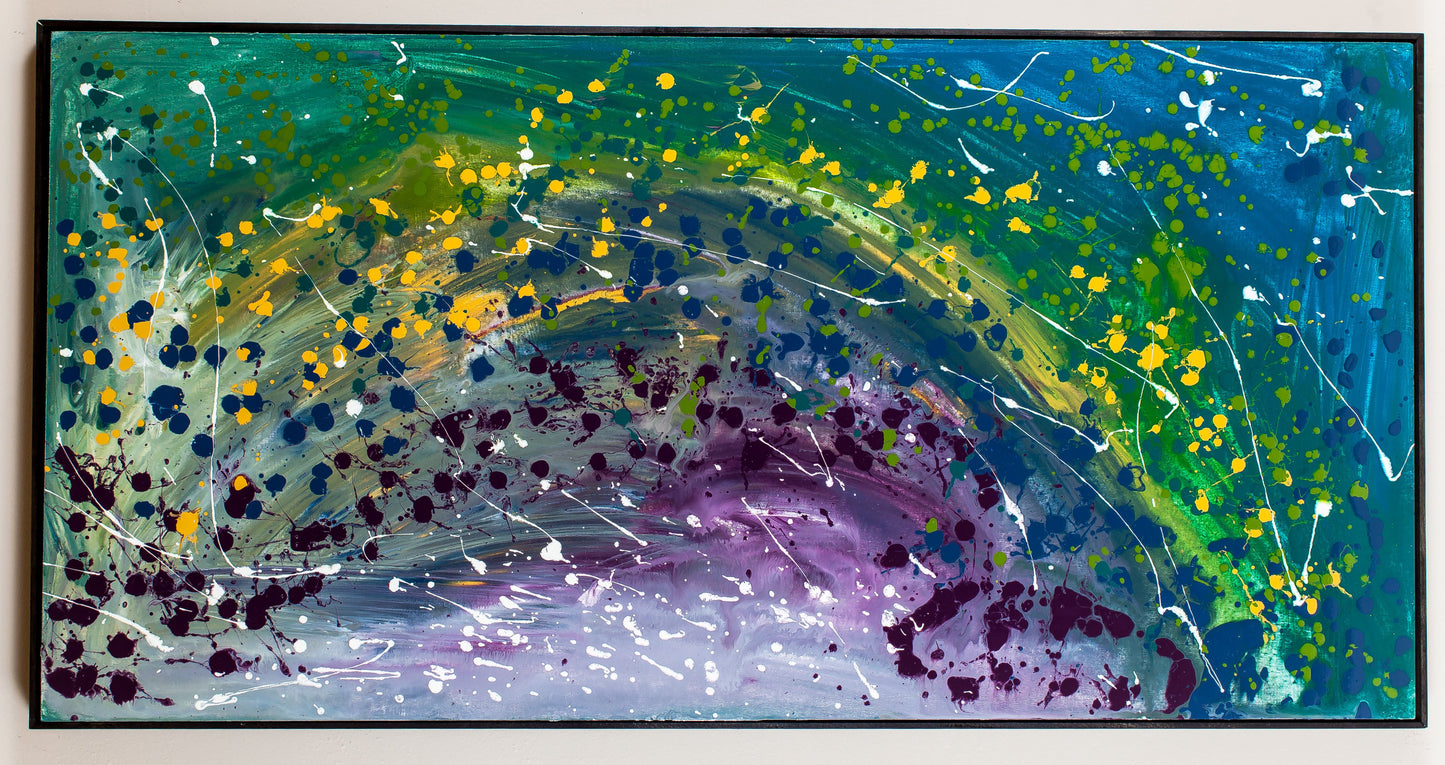 Poisoned Fantasy - Abstract Original Painting in Austin Texas 24" x 48"