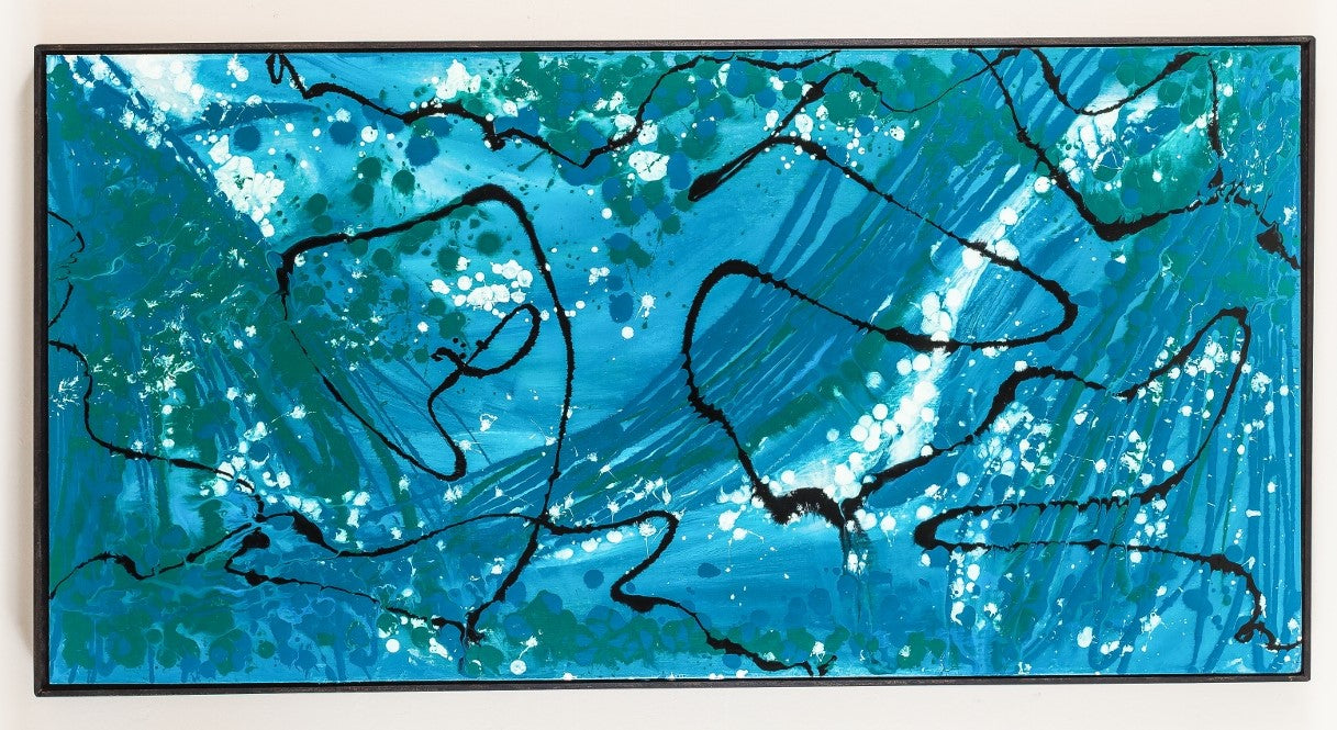 Prosaic Winter - Original Abstract Painting in Austin Texas 24" x 48"