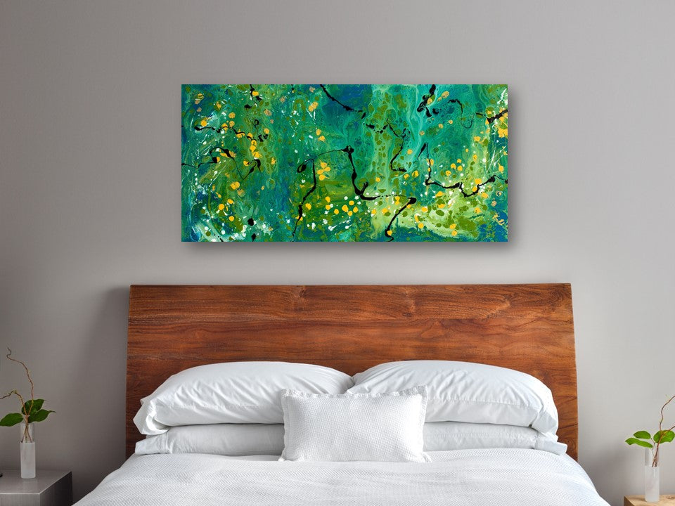 Silent Blanket - Original Abstract Painting in Austin Texas 24" x 48"