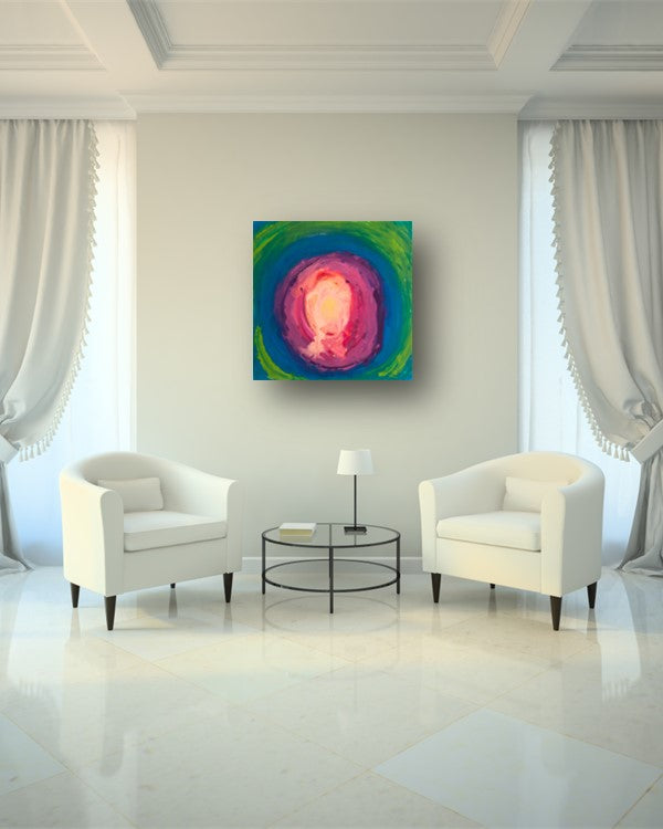 Circular Surrender - Original Abstract Painting in Austin Texas 24" x 24"