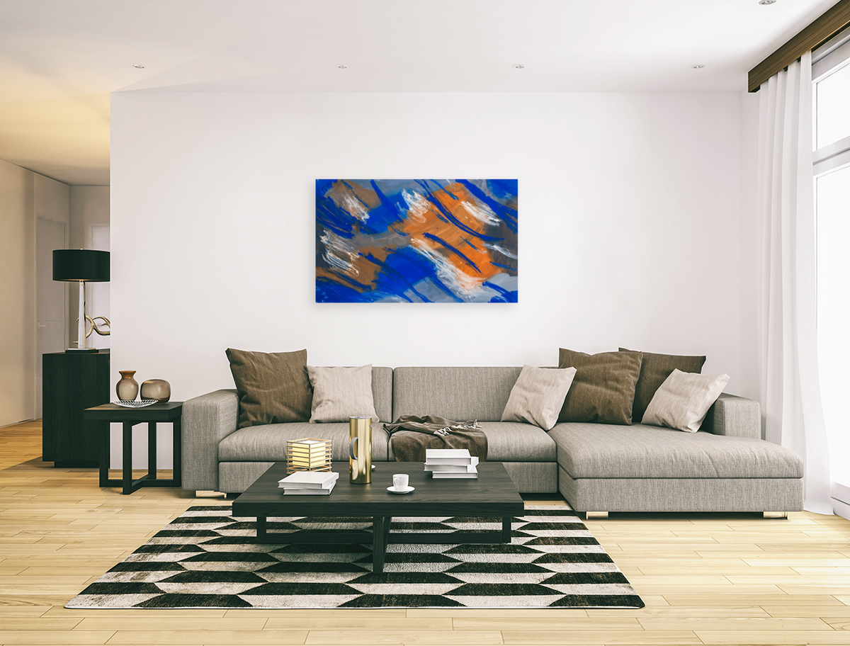 Clandestine Corazon - Original Abstract Painting in Austin Texas 30" x 48"