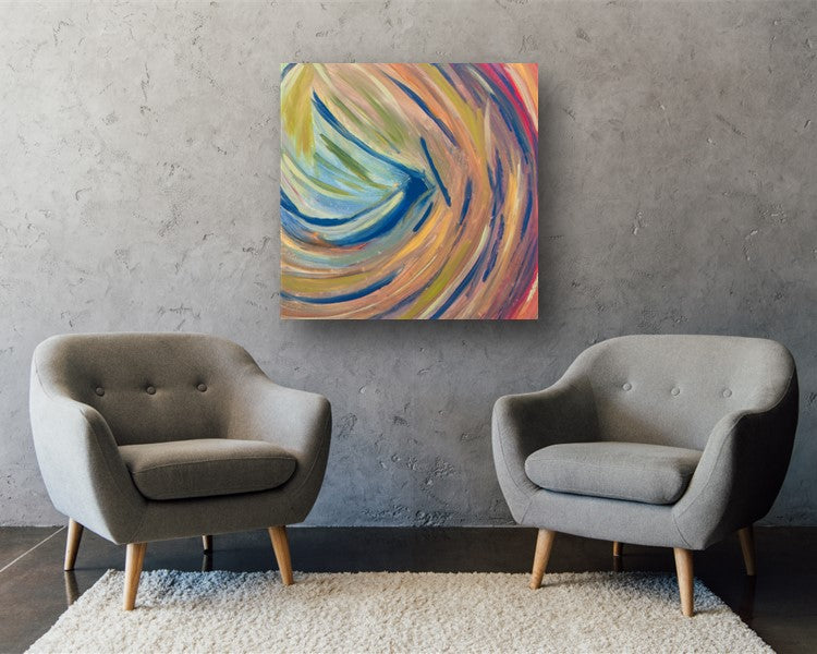 Desolation Tragedy - Original Abstract Painting in Austin Texas 24" x 24"