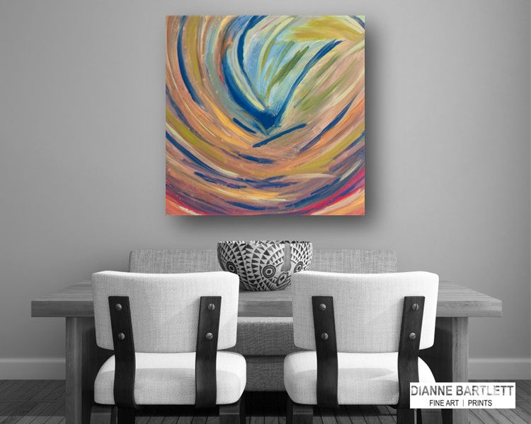 Desolation Tragedy - Original Abstract Painting in Austin Texas 24" x 24"
