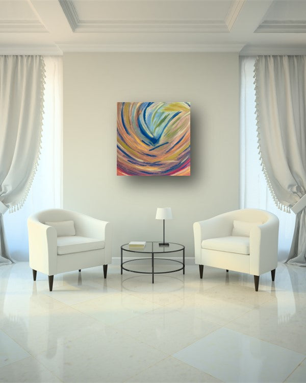 Desolation Tragedy - Original Abstract Painting in Austin Texas 24" x 24"