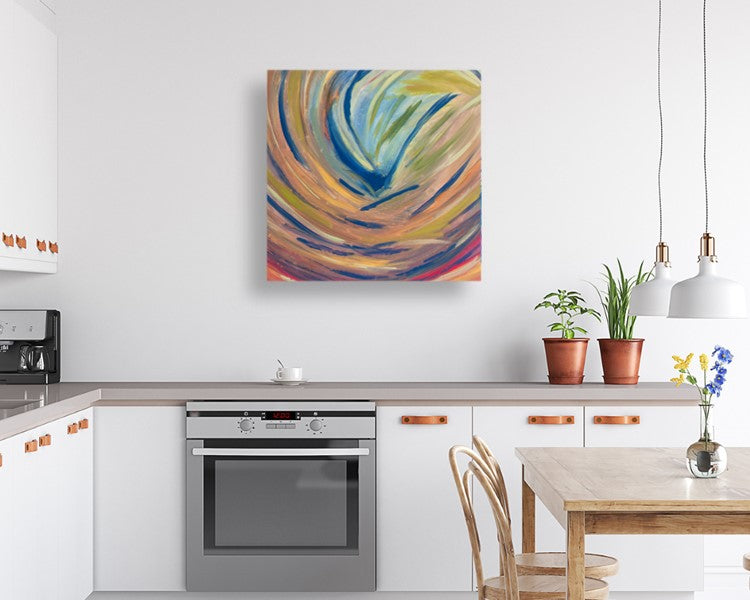 Desolation Tragedy - Original Abstract Painting in Austin Texas 24" x 24"