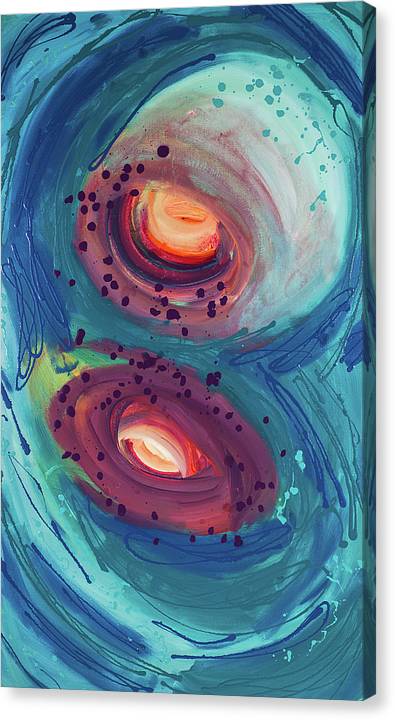 Dubious Dyad - Original Abstract Painting in Austin Texas 30" x 48"