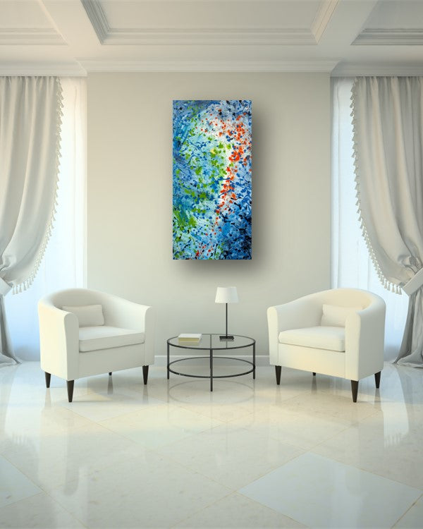 Entangled Eloquence - Original Abstract Painting in Austin Texas 24" x 48"