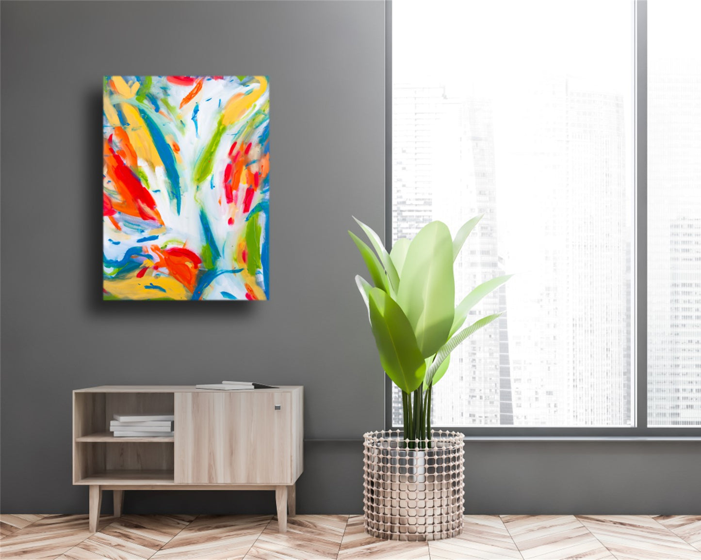 Frantic Fingers - Original Abstract Painting in Austin Texas 30" x 40"