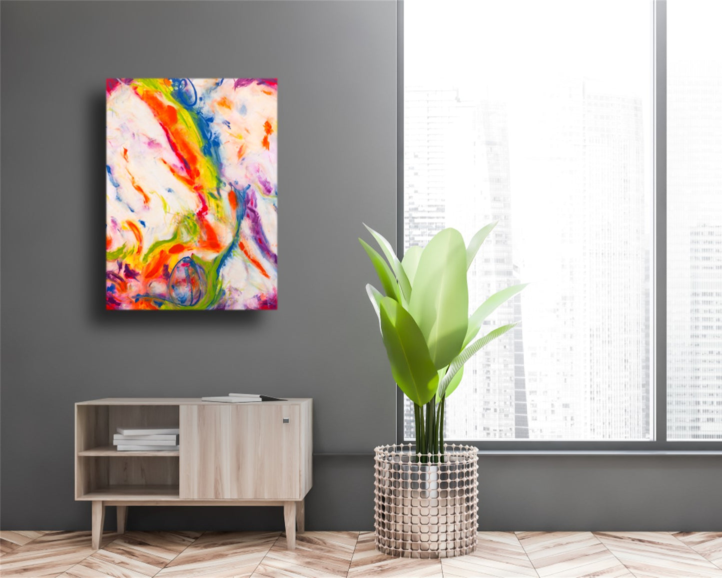Hazardous Haywire- Original Abstract Painting in Austin Texas 30" x 40"