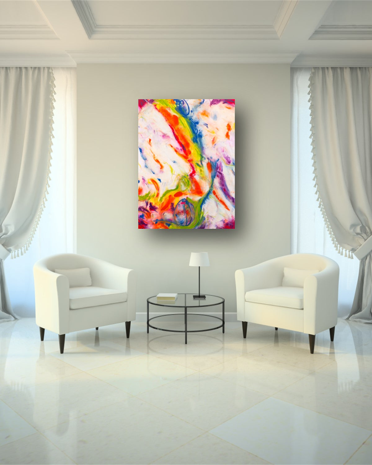 Hazardous Haywire- Original Abstract Painting in Austin Texas 30" x 40"