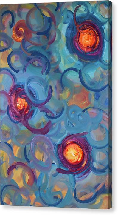 Nuclear Numerals - Original Abstract Painting in Austin Texas 30" x 48"