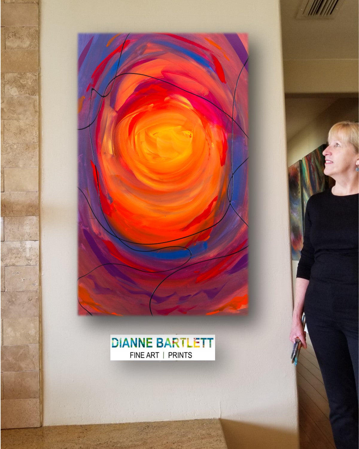 Pivotal Passage - Original Abstract Painting in Austin Texas 30" x 48"