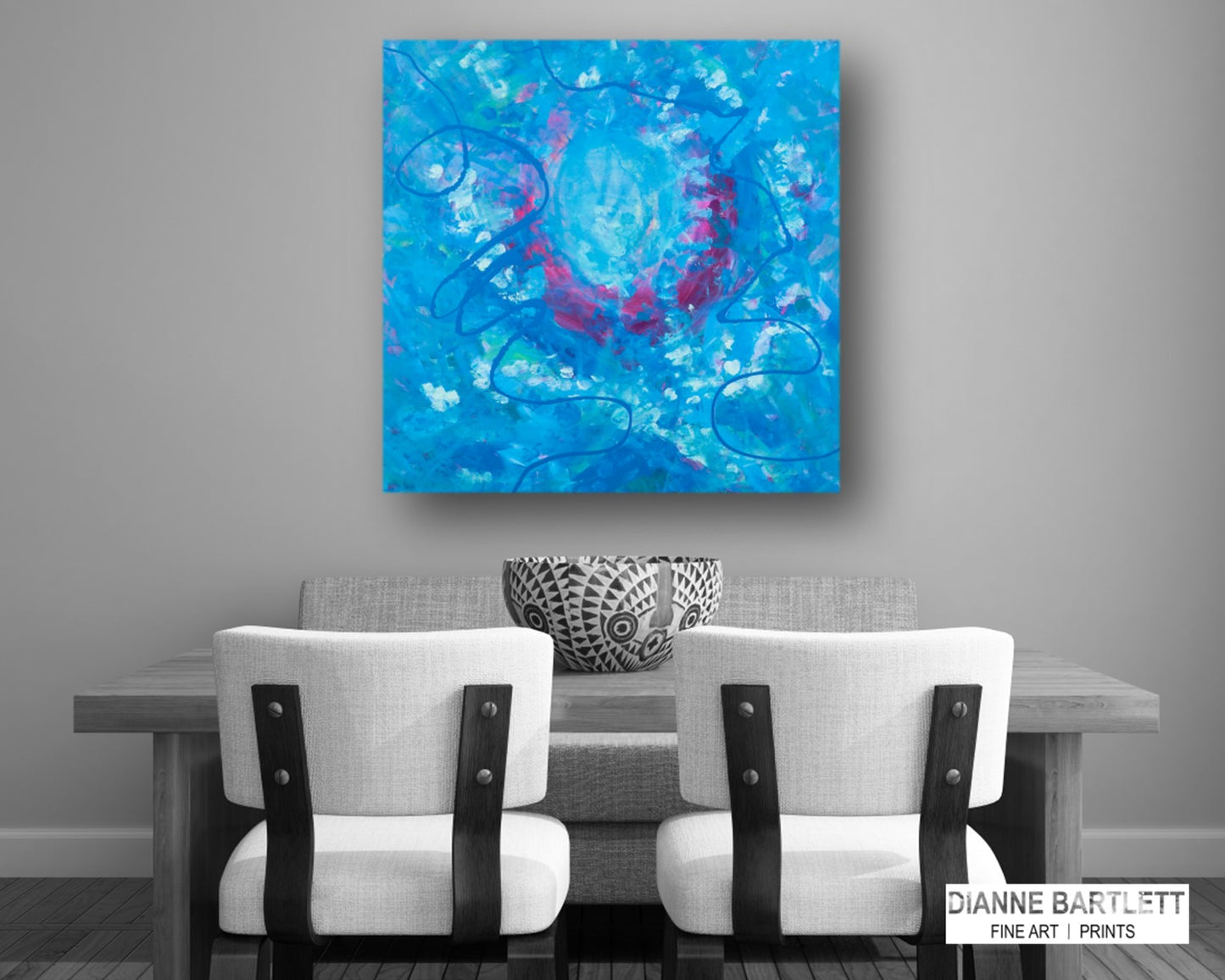 Receding Resistance - Original Abstract Painting in Austin Texas 24" x 24"