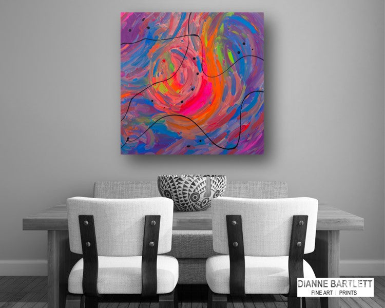 Sauntering Recitation - Original Abstract Painting in Austin Texas 24" x 24"