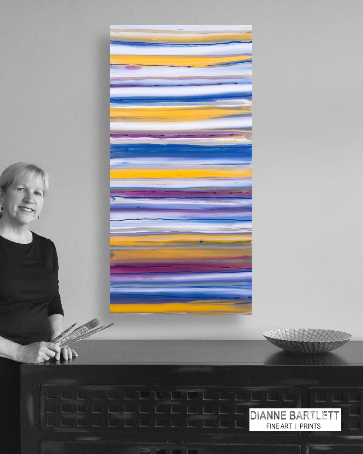 Straight-Up Sidestepping - Original Abstract Painting in Austin Texas 24" x 48"