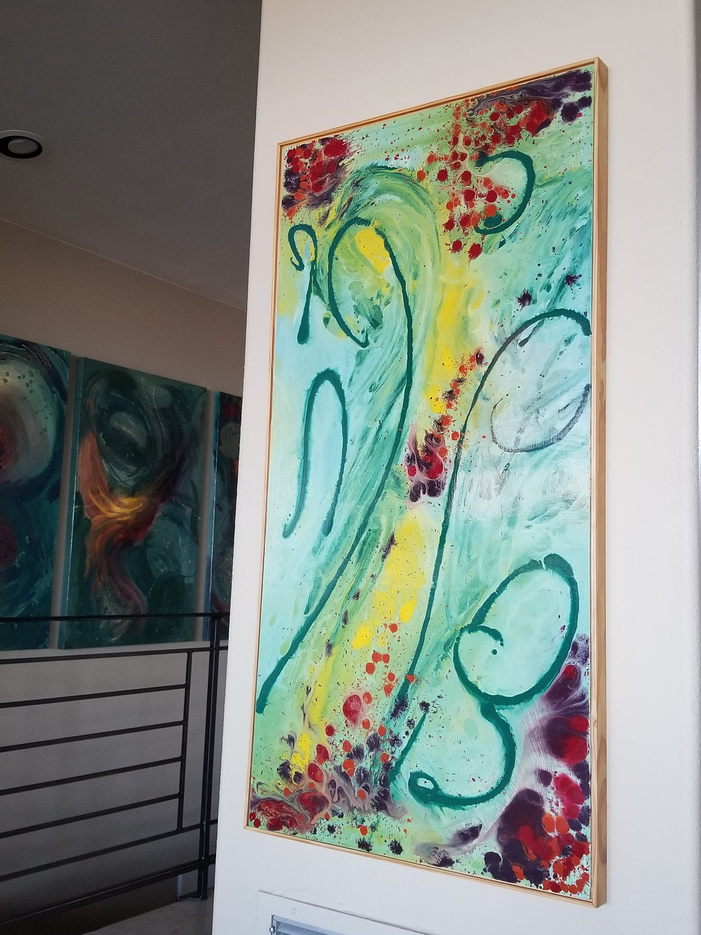 Sweeping Posture - Original Abstract Painting in Austin Texas 24" x 48"