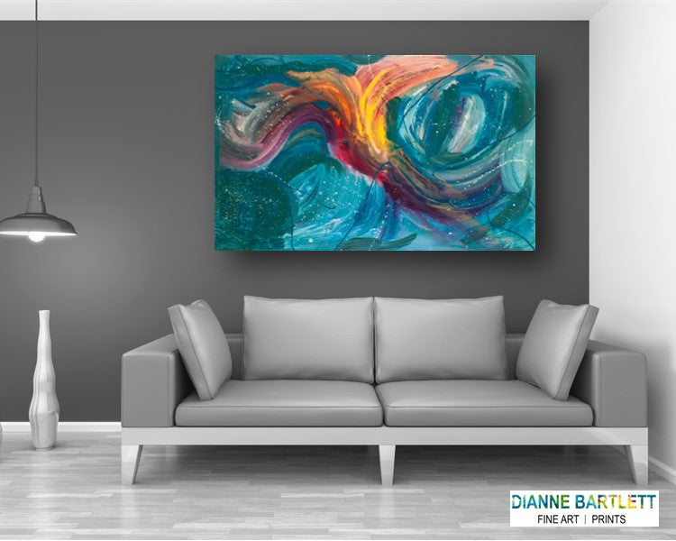 Travelling Through - Original Abstract Painting in Austin Texas 30" x 48"