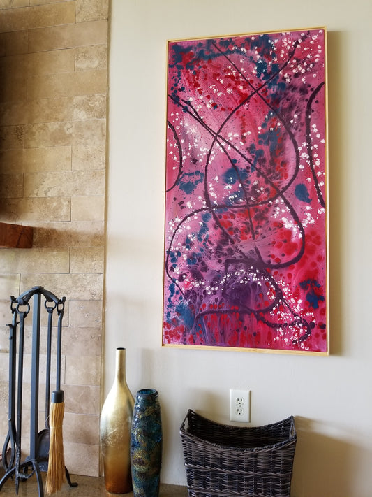 Empower a room with this original painting - Enticing Mulberry