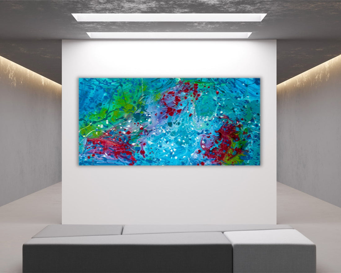 Original abstract painting on gallery wrap canvas for sale in Austin Texas