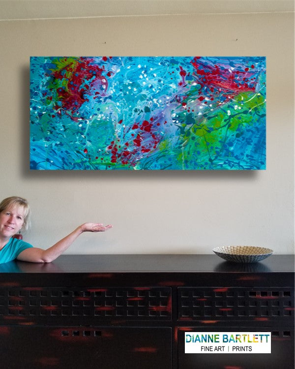 Original abstract painting on gallery wrap canvas for sale in Austin Texas