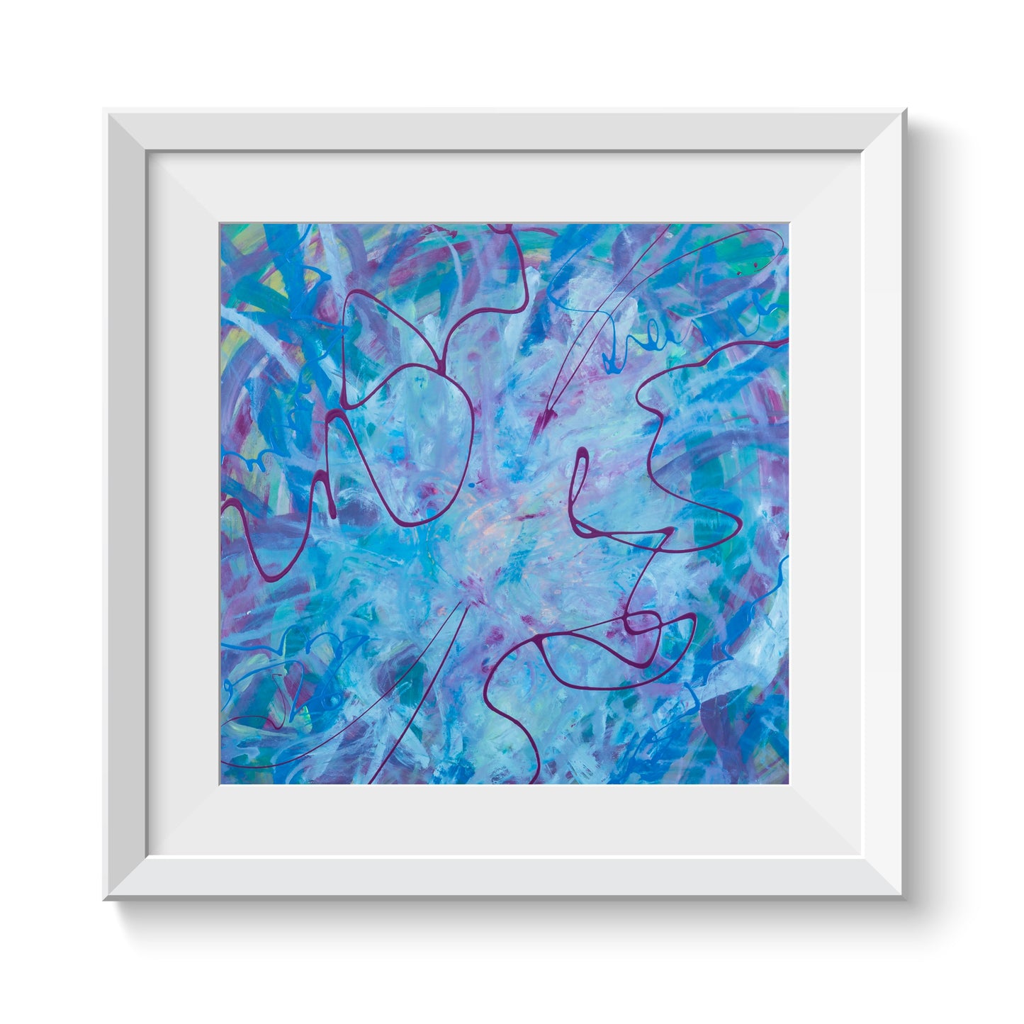 Carnival Cascade - Original Abstract Painting in Austin Texas 24" x 24"