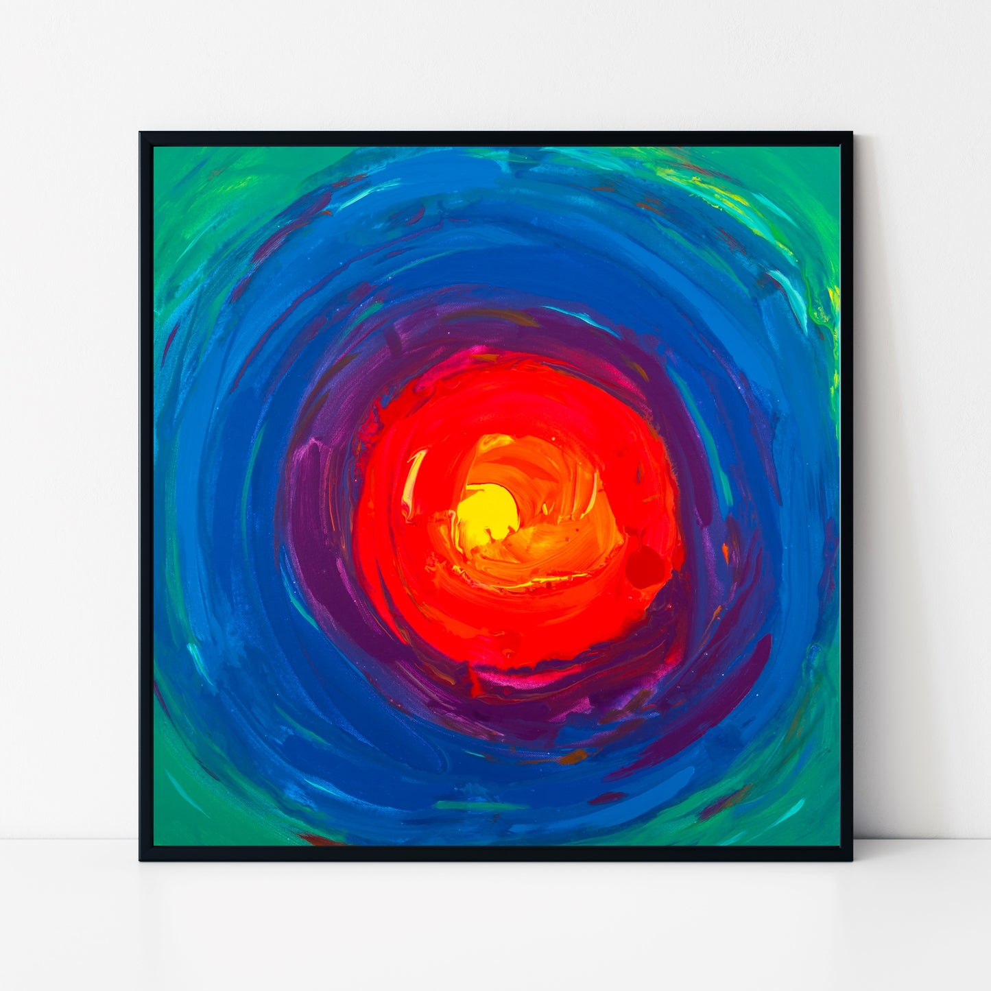 Gold Hearted - Original Abstract Painting in Austin Texas 24" x 24"