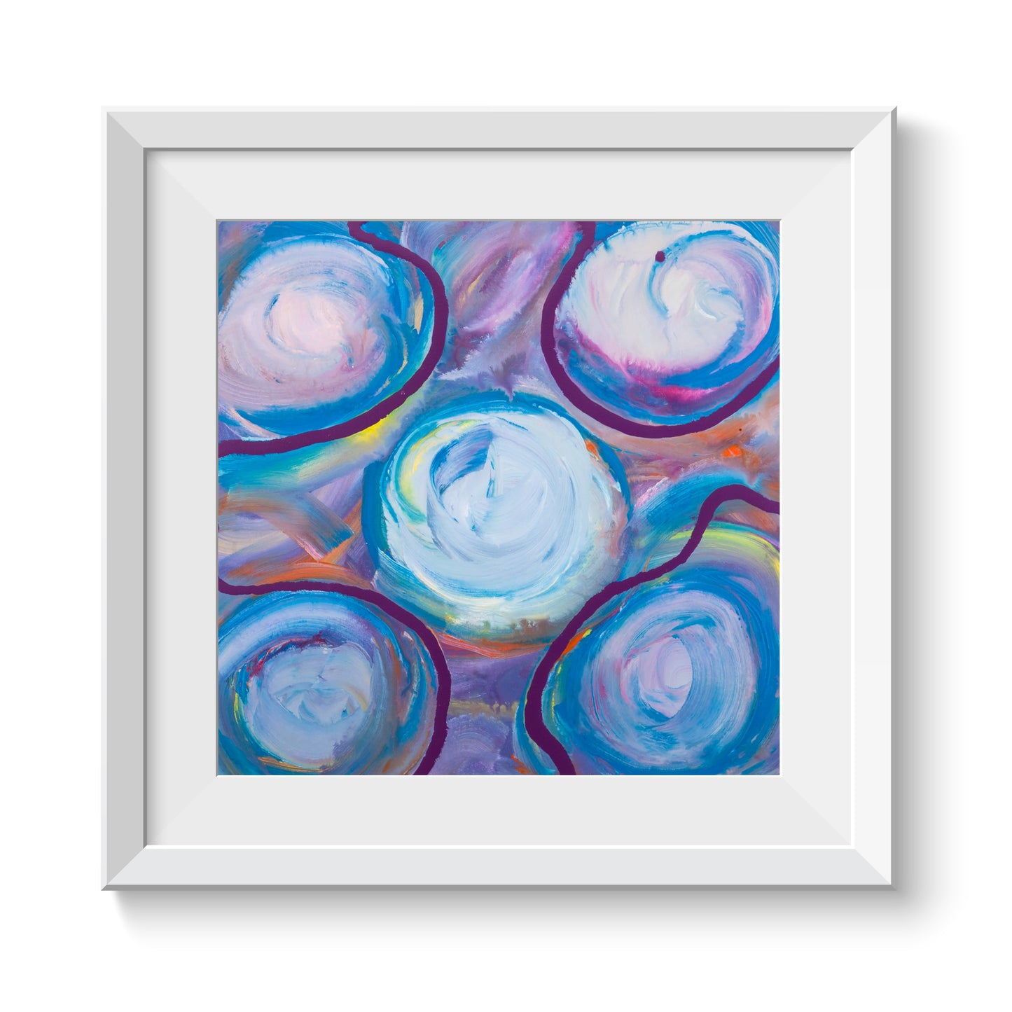Bubbly Fantasies - Original Abstract Painting in Austin Texas 24" x 24"