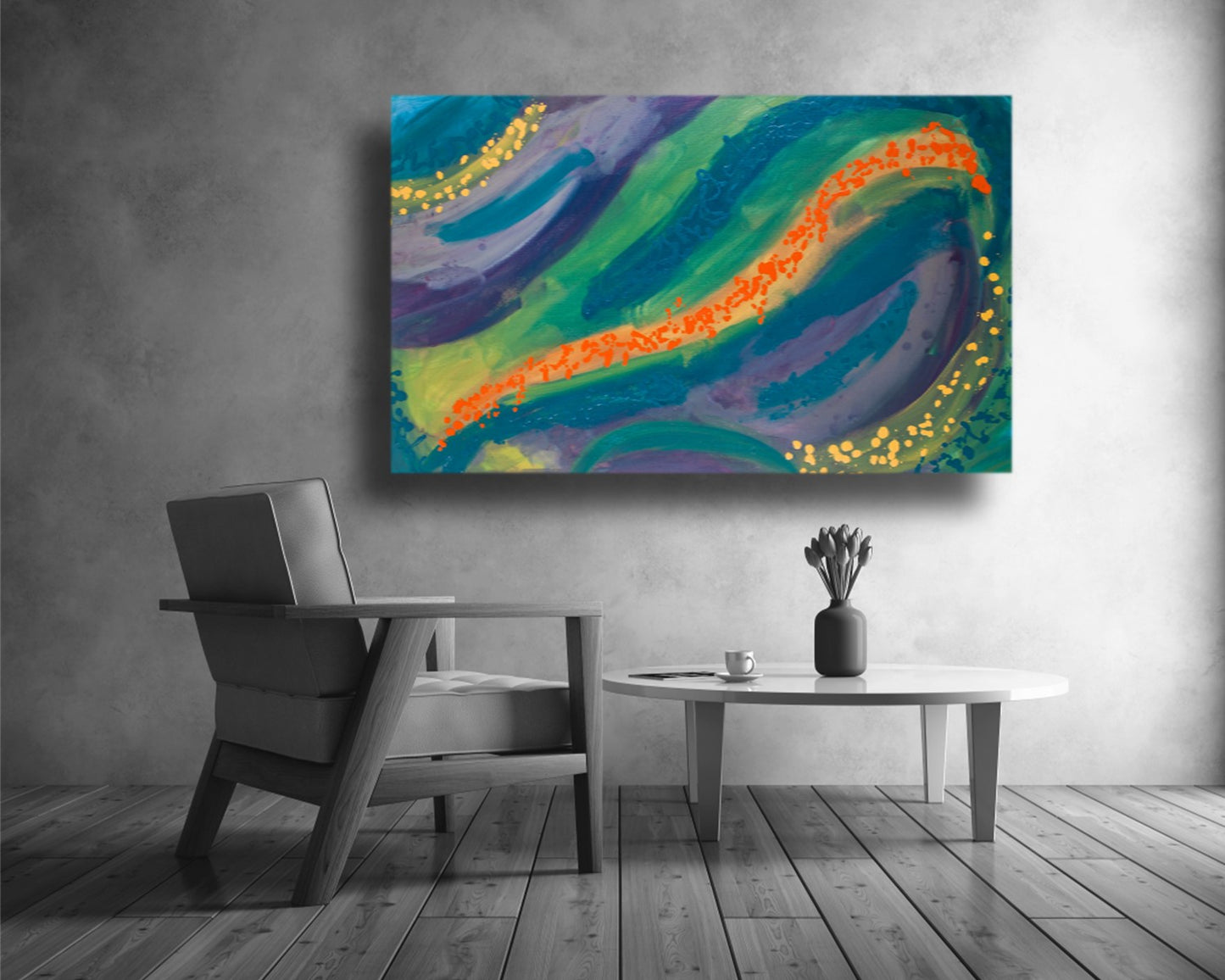 Ardent Catharsis - Original Abstract Painting in Austin Texas 30" x 48"