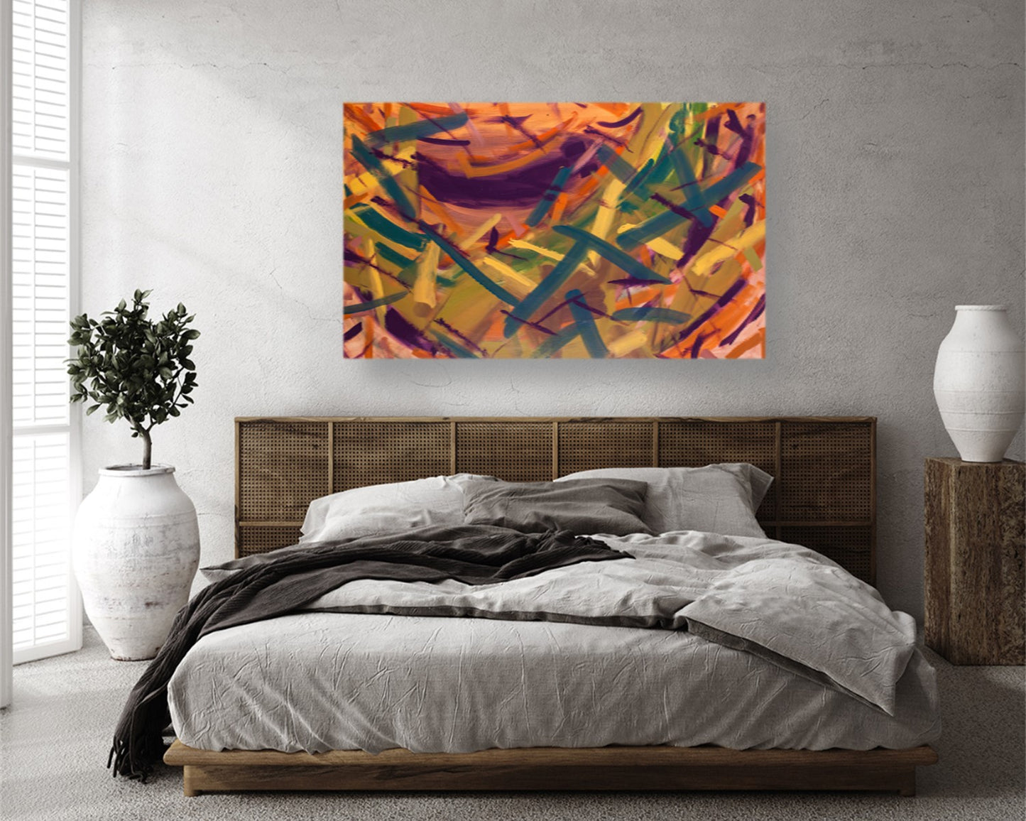 Carnival Harmony - Original Abstract Painting in Austin Texas 30" x 48"