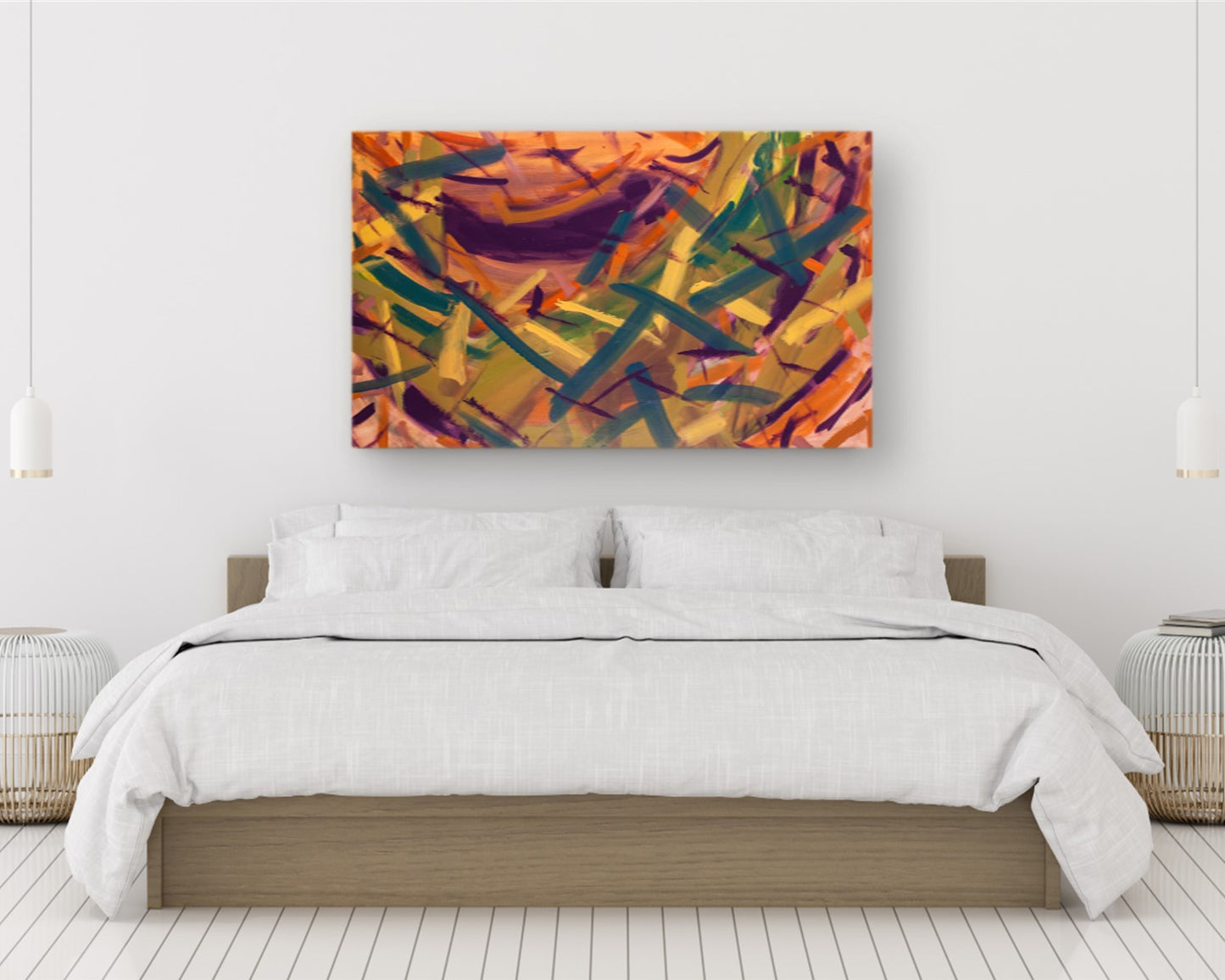 Carnival Harmony - Original Abstract Painting in Austin Texas 30" x 48"