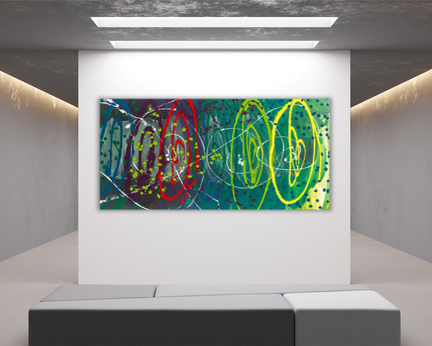 Chakra Inversion - Original Abstract Painting in Austin Texas 24" x 48"
