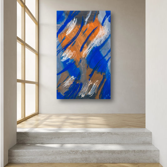 Clandestine Corazon - Original Abstract Painting in Austin Texas 30" x 48"
