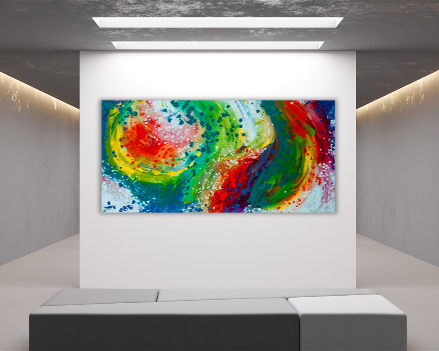Fantastic Voyage - Original Abstract Painting in Austin Texas 24" x 48"