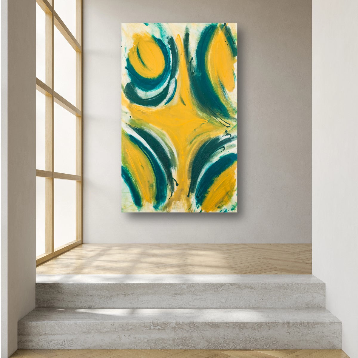 Foppishly Costumed - Original Abstract Painting in Austin Texas 30" x 48"