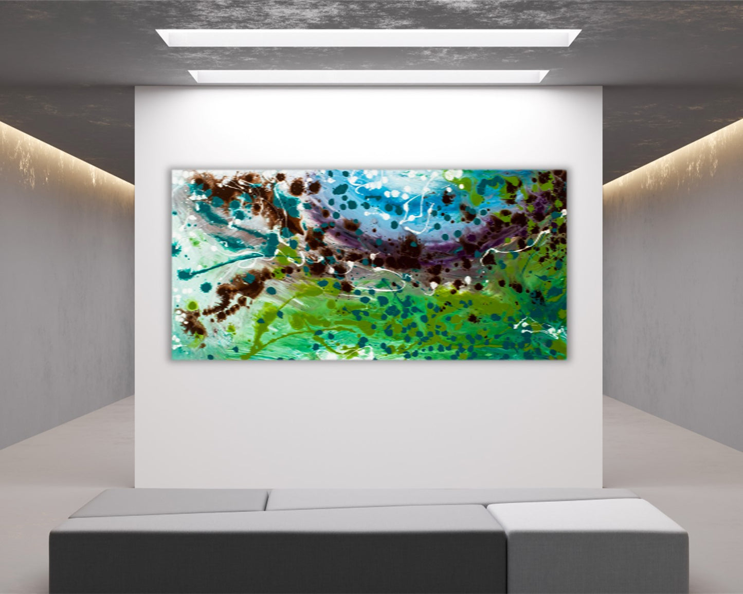 Forcible Florence - Original Abstract Painting in Austin Texas 24" x 48"