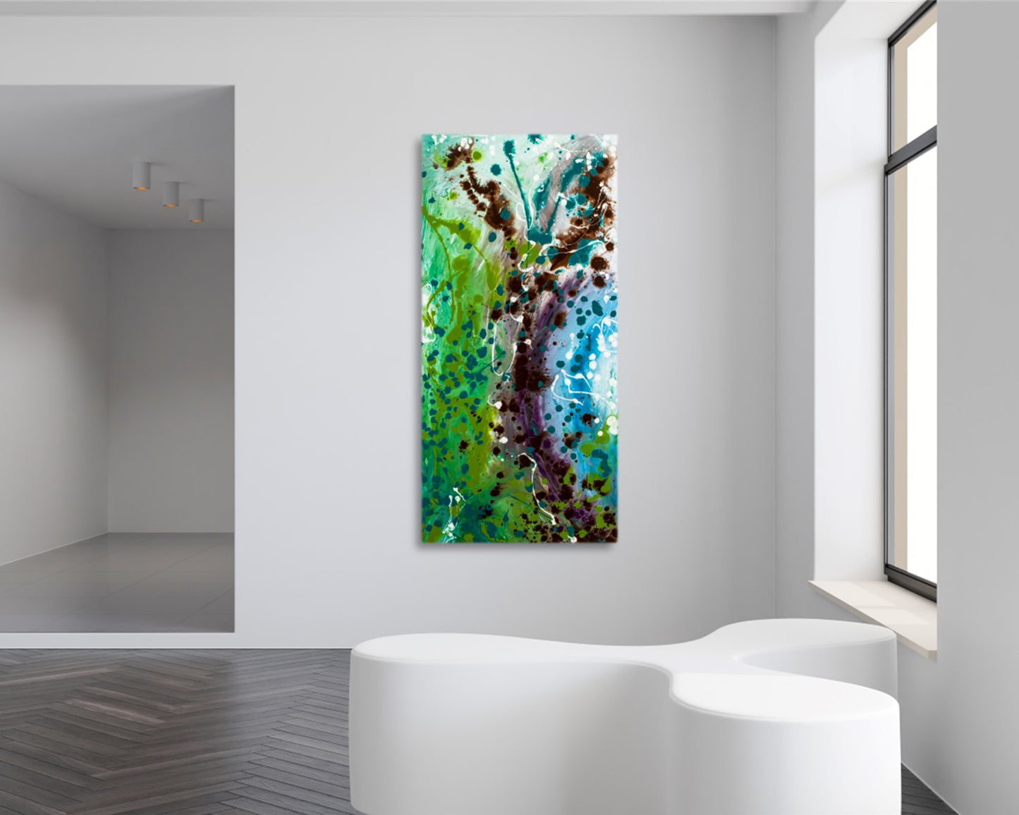 Forcible Florence - Original Abstract Painting in Austin Texas 24" x 48"
