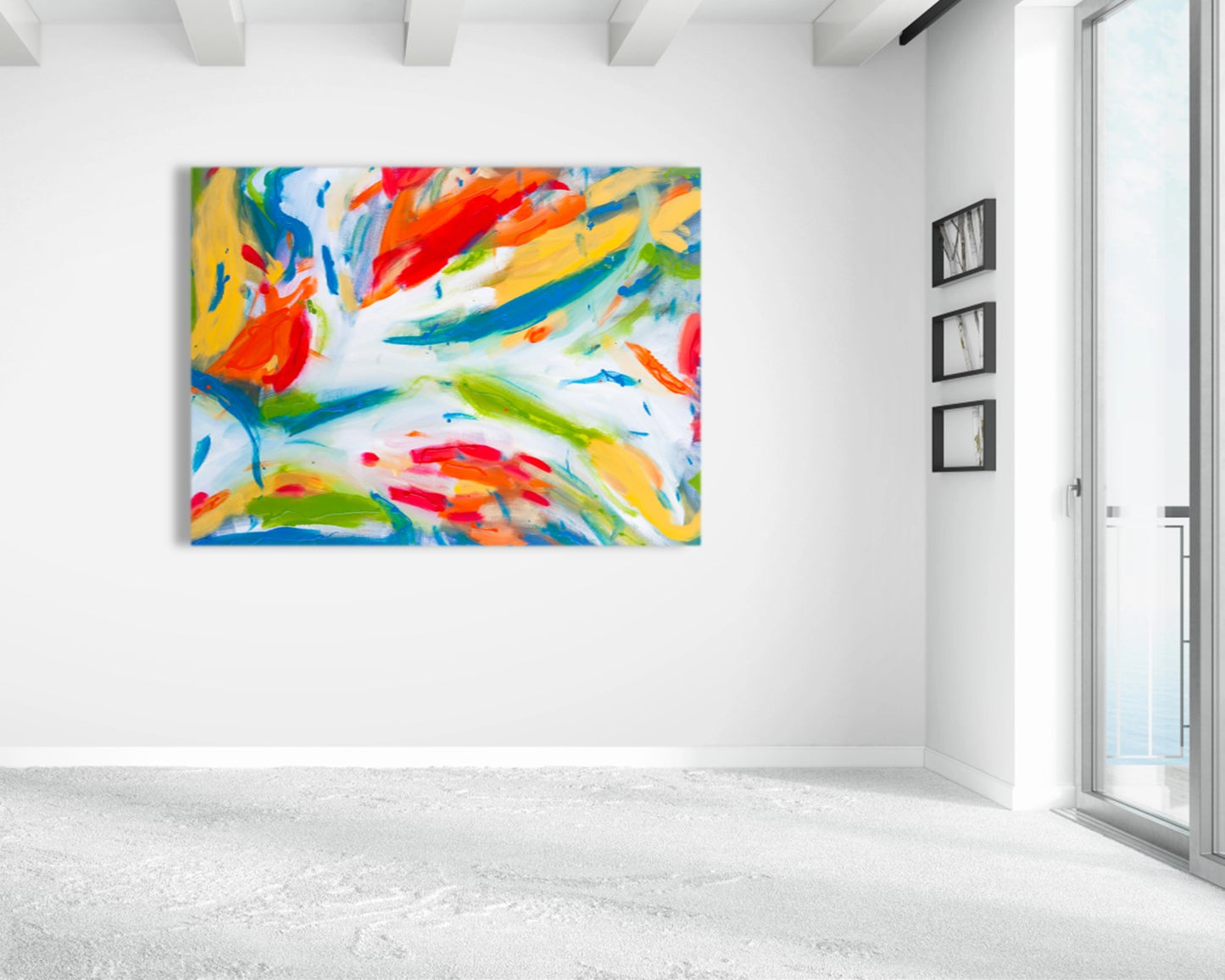 Frantic Fingers - Original Abstract Painting in Austin Texas 30" x 40"