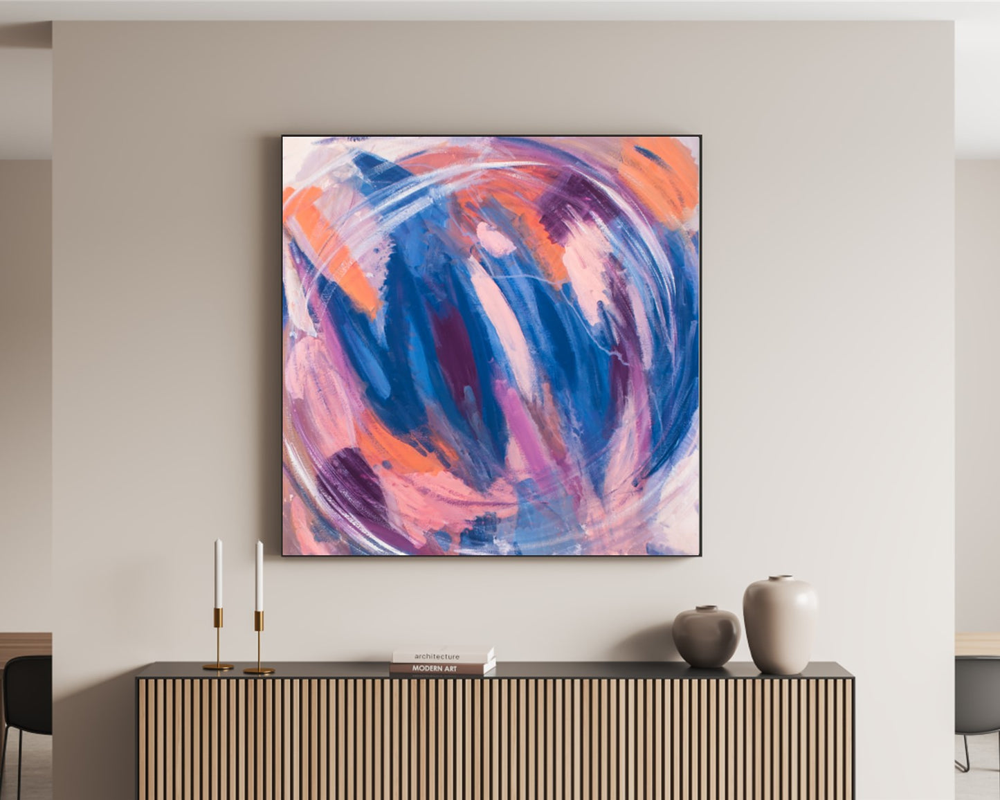 Giddying Whirls - Original Abstract Painting in Austin Texas 24" x 24"