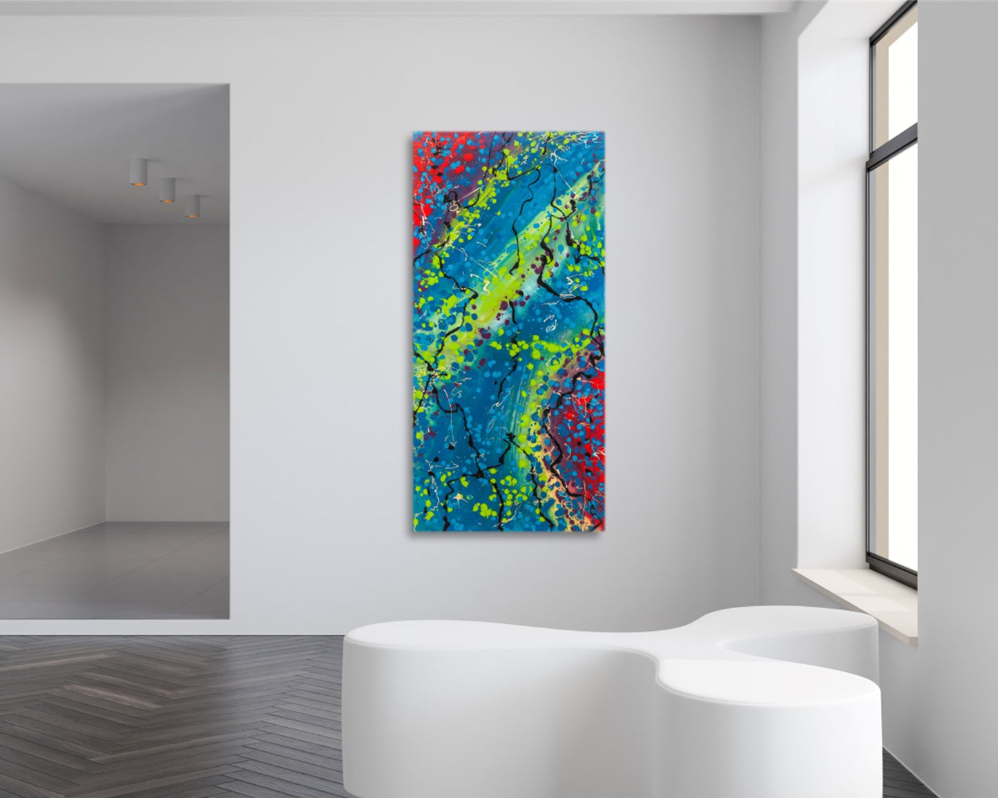 Gilded Deconstruction - Original Abstract Painting in Austin Texas 24" x 48"