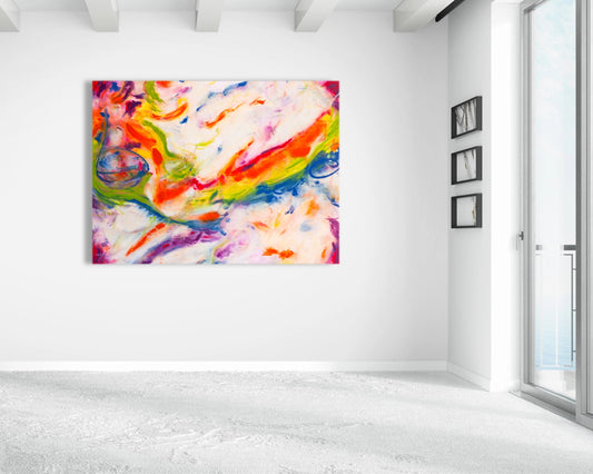 Hazardous Haywire- Original Abstract Painting in Austin Texas 30" x 40"