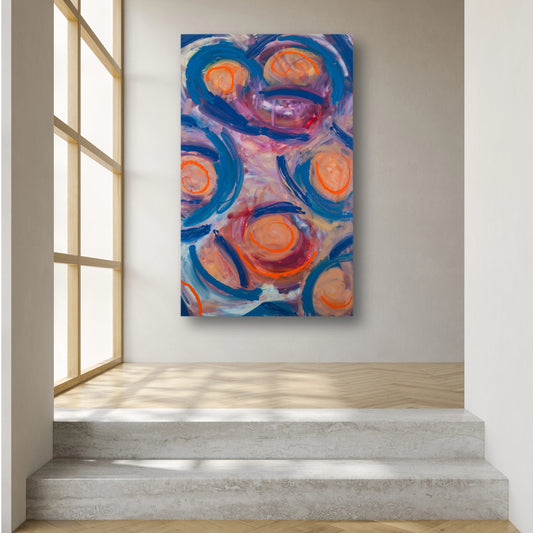 Heartless Encounter - Original Abstract Painting in Austin Texas 30" x 48"